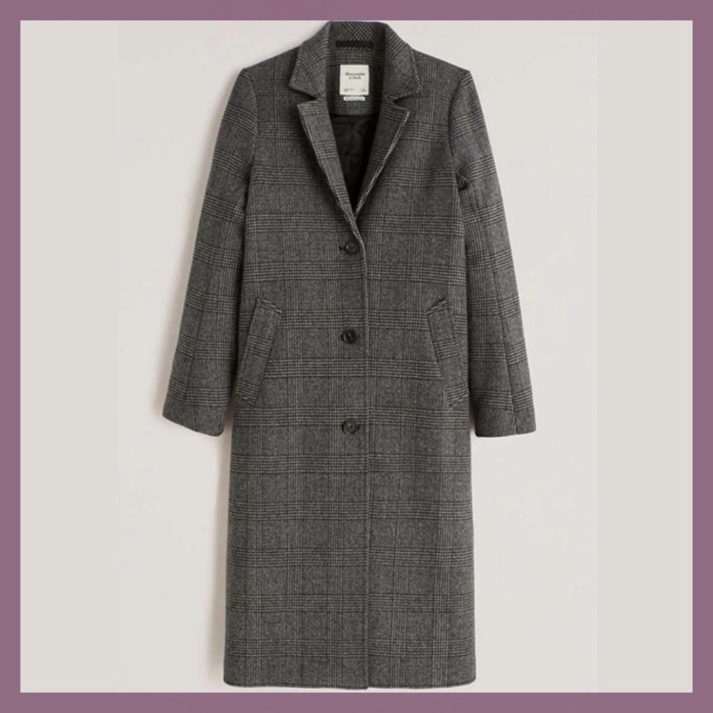 NWT Abercrombie & Fitch Calf-Length Dad Coat in PETITE/SHORT